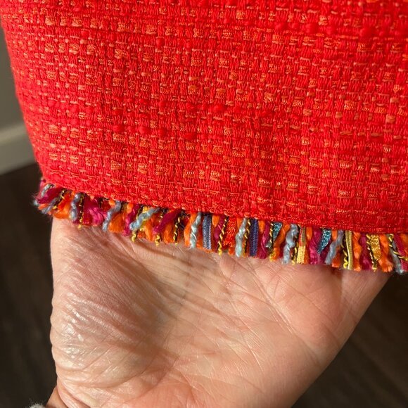 NWT Talbots Textured Fringe Neck Shift Dress, Size 16 - Picture 7 of 16